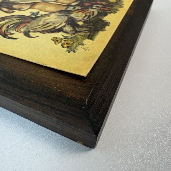 Vintage Hummel wall plaque girl‎ with chickens farmhouse cottagecore decor - Picture 6 of 16